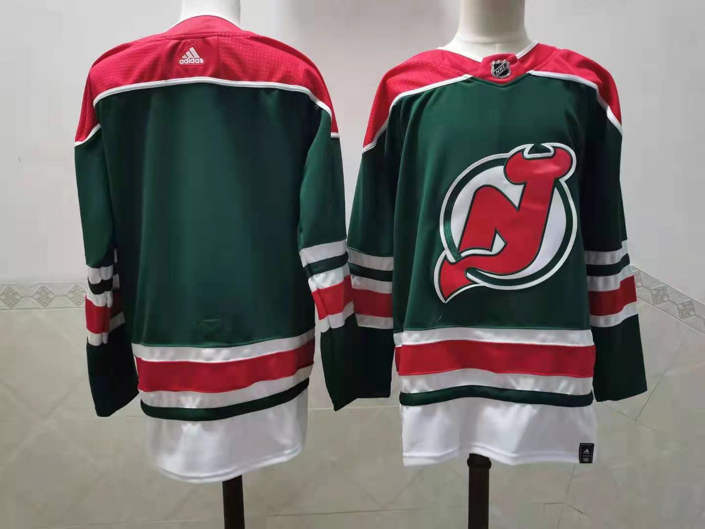 Cheap Men New Jersey Devils Blank Green Throwback Stitched 2021 Adidias NHL Jersey